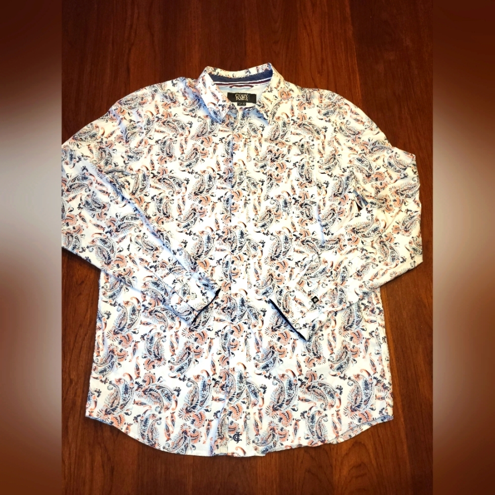 Cody James Men's Medium Paisley Western Rodeo Casual Buttondown Cotton Shirt